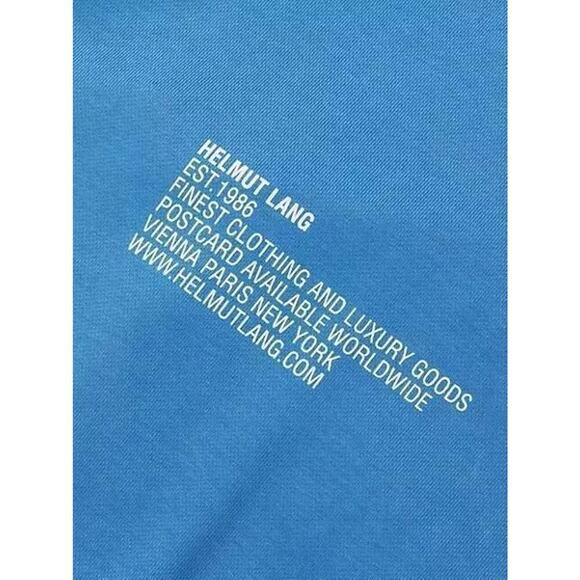 Helmut Lang Men's Paris Postcard Terry Crewneck Sweatshirt Pond Blue Small NWT - Picture 12 of 12